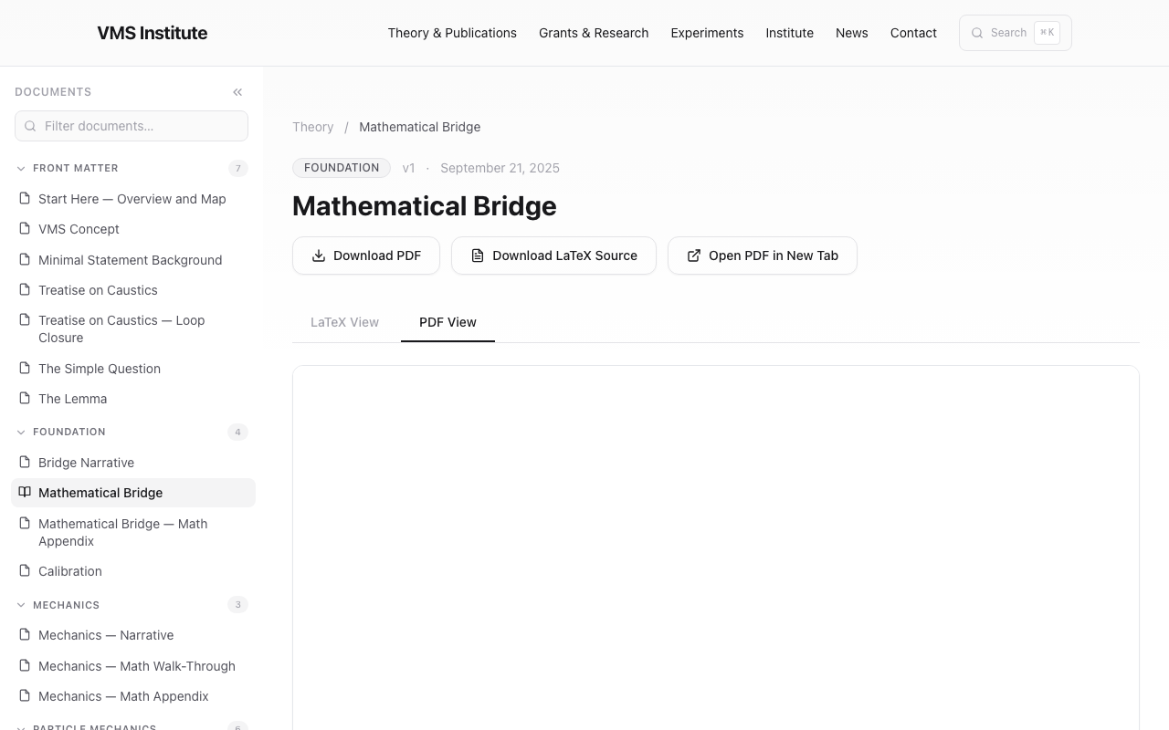 Mathematical Bridge