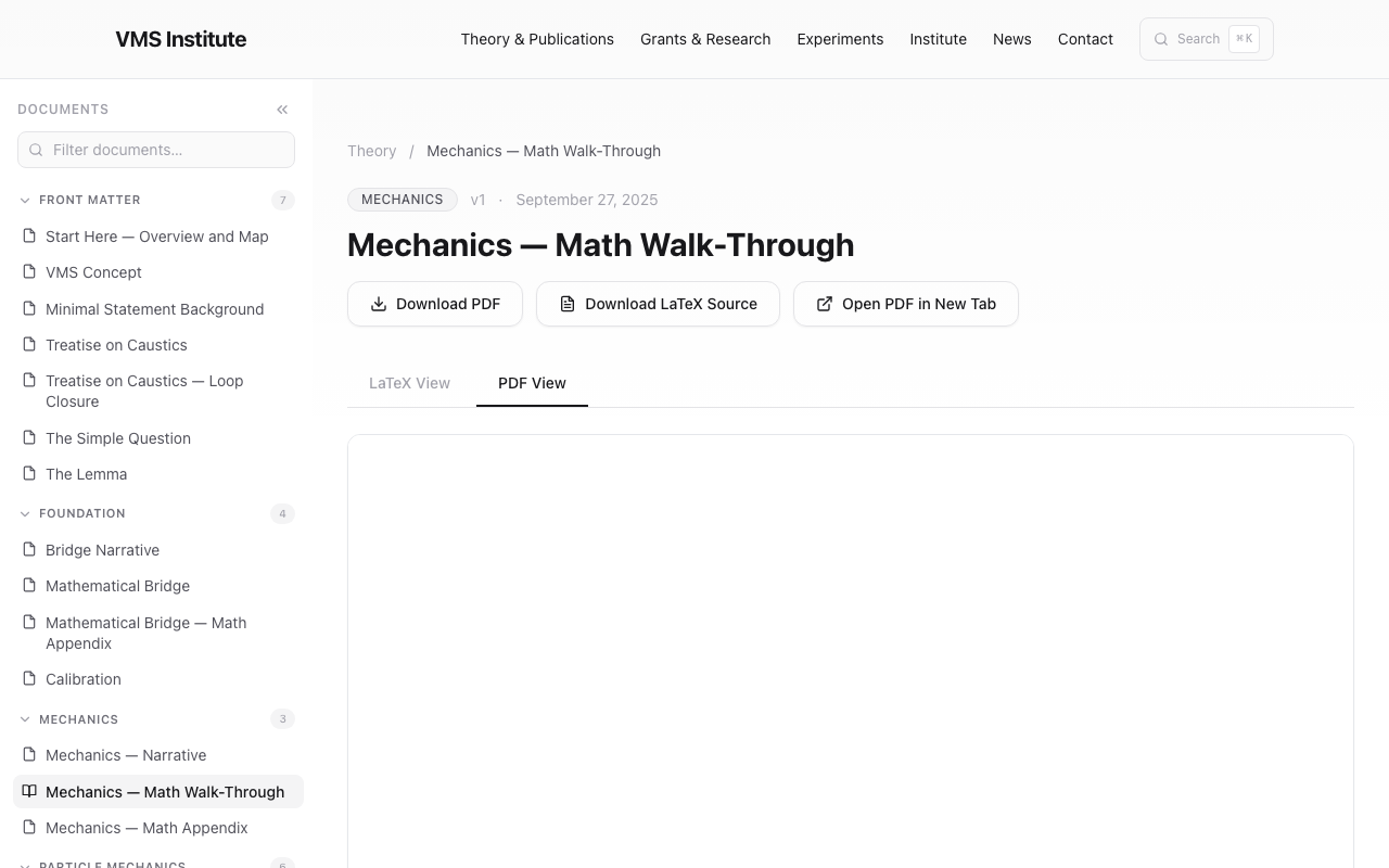 Mechanics — Math Walk-Through