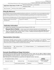 Application Data Sheet, benefit claim, page 1