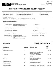 USPTO electronic acknowledgement receipt, PCT/US26/44857